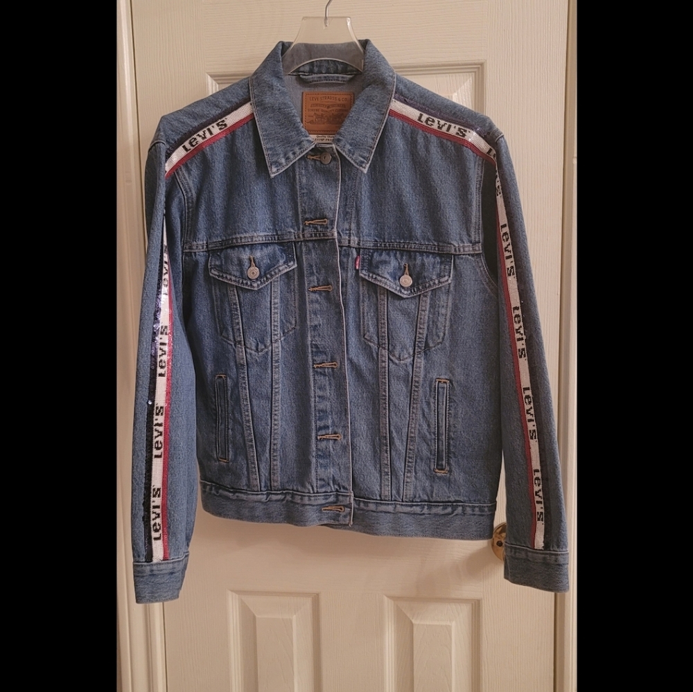 Levi Sequined Jean Jacket - image 1